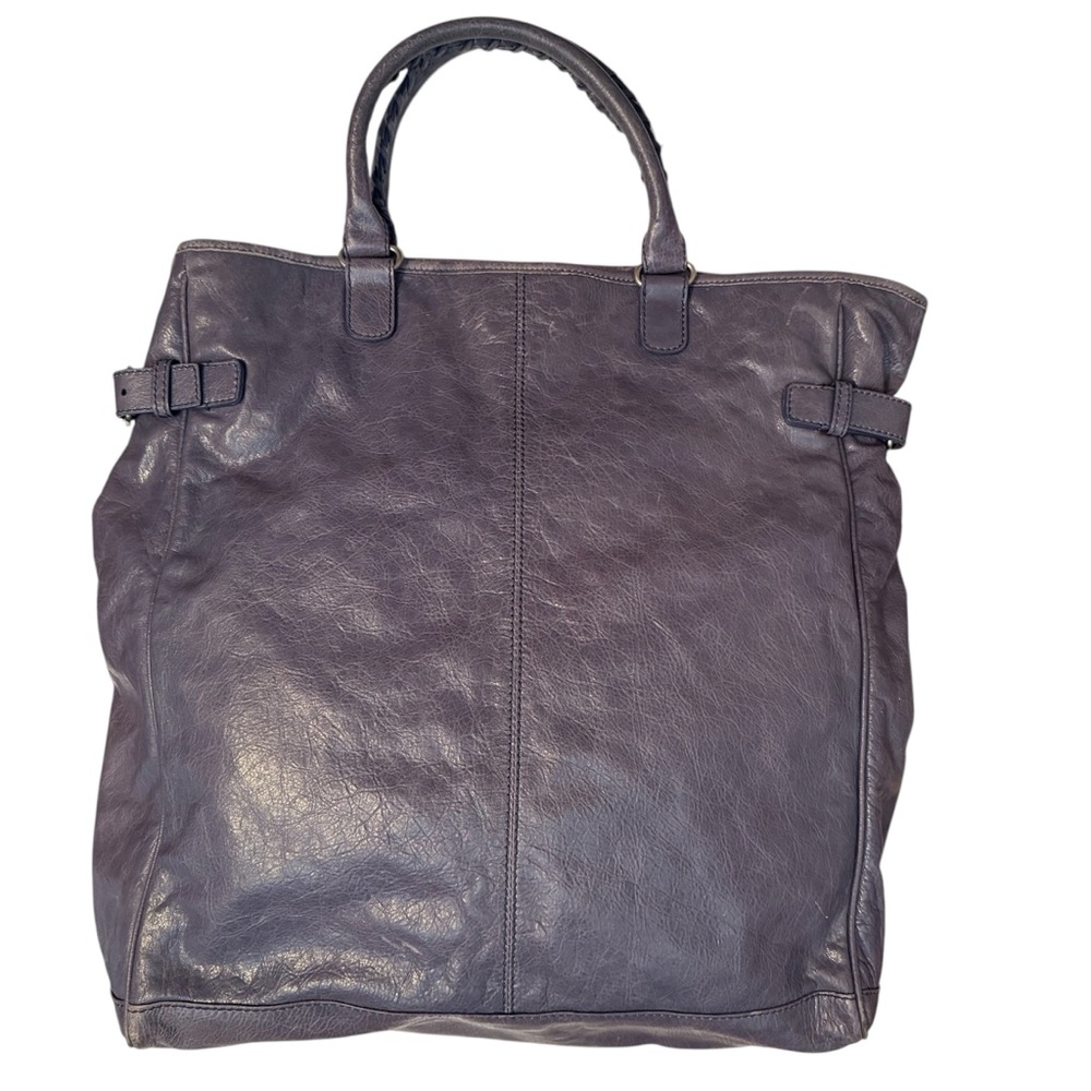 💎BALENCIAGA TOTE BAG PURPLE LEATHER MOTOCROSS HEXAGON CLASSIC ARENA LARGE TRAVEL - Picture 16 of 17